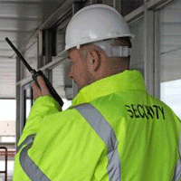 construction security guard on patrol